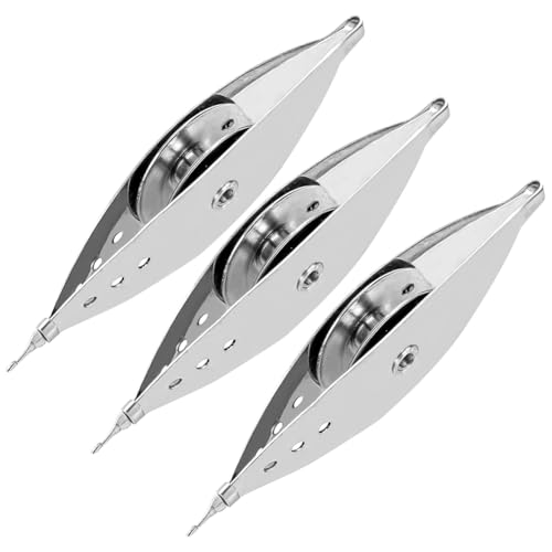 Phyachelo 3-Teiliges Occhi-Schiffchen-Set Aus Silbernem Metall für Anfänger mit Spulenzubehör, Hochwertigen Nadelschützen Aus Phyachelo 3-Teiliges Occhi-Schiffchen-Set Aus Silbernem Metall für Anfänger mit Spulenzubehör, Hochwertigen Nadelschützen Aus von Phyachelo