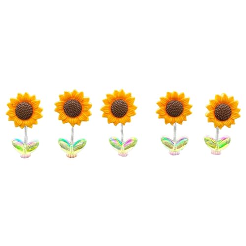 Phyachelo Cosy Home Sonnenblume, Sonnige Sonnenblume-Ornamente für das Auto, Auto-Innenraumdekoration, im Auto Montierte Frühlingsdekoration von Phyachelo