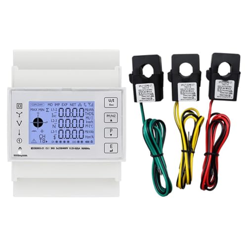 TAC4321CT Dreiphasiger Din-Schienen-WiFi-Tuya-Mehrfunktions-Energiezähler mit KCT16-Stromwandler 230/400 VAC von Phyachelo