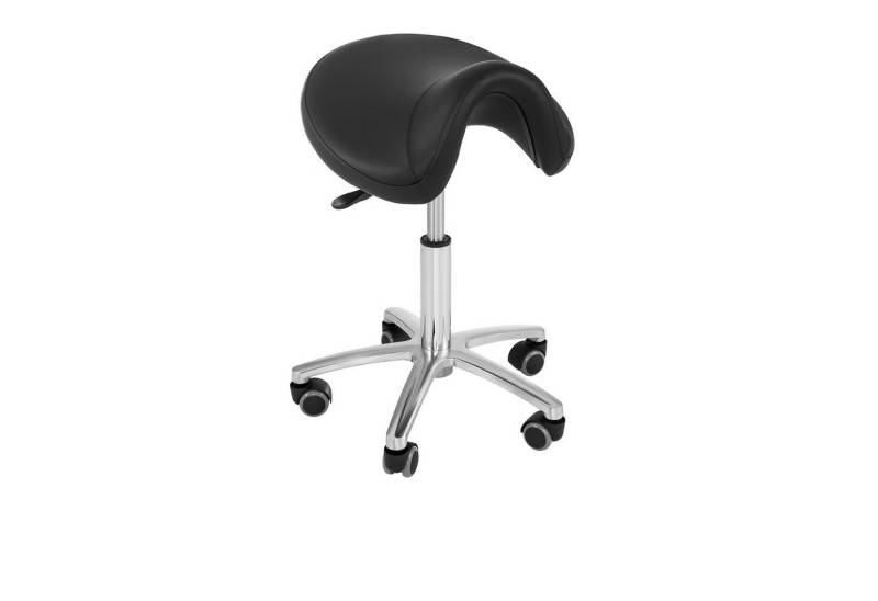 Physa Drehstuhl Sattelhocker Rollhocker Arbeitshocker Kosmetikhocker schwarz von Physa