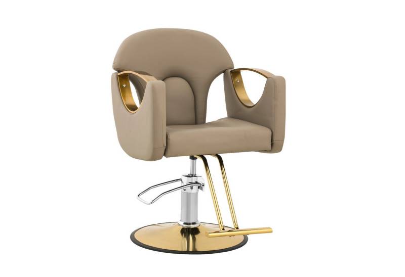 Physa Armlehnstuhl Friseurstuhl Barton Beige Barberstuhl Friseursessel 360° von Physa