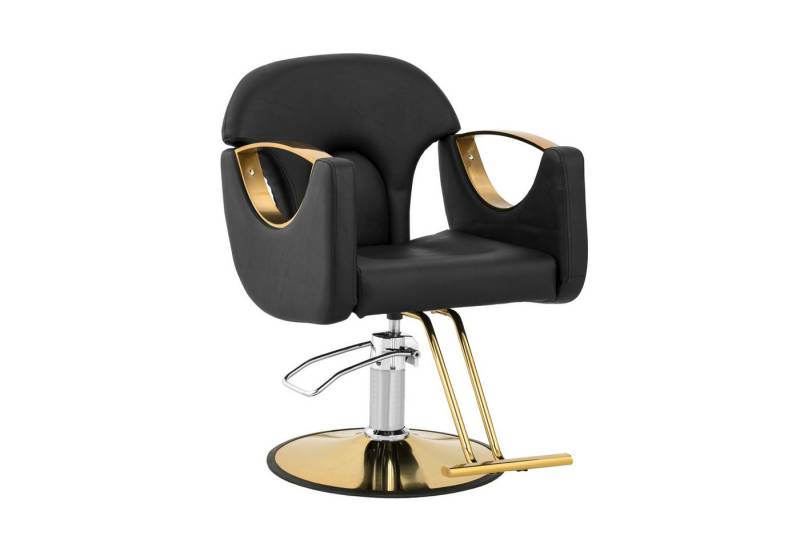 Physa Armlehnstuhl Friseurstuhl Barton Schwarz Barberstuhl Friseursessel 360° von Physa