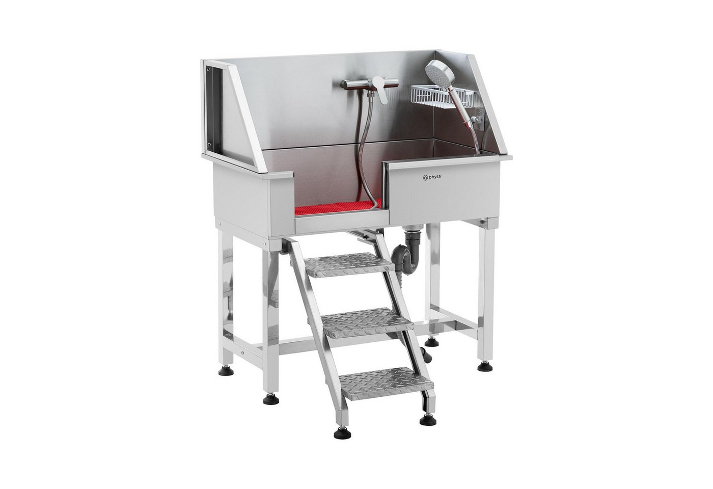Physa Badewanne Hundebadewanne Haustierpflegewanne Edelstahl bis 60 kg mit Treppe Physa Badewanne Hundebadewanne Haustierpflegewanne Edelstahl bis 60 kg mit Treppe von Physa