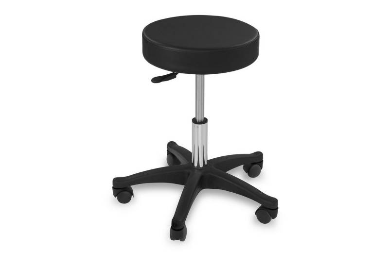 Physa Drehhocker Rollhocker Arbeitshocker höhenverstellbar 45-58 cm Kunstleder Schwarz von Physa