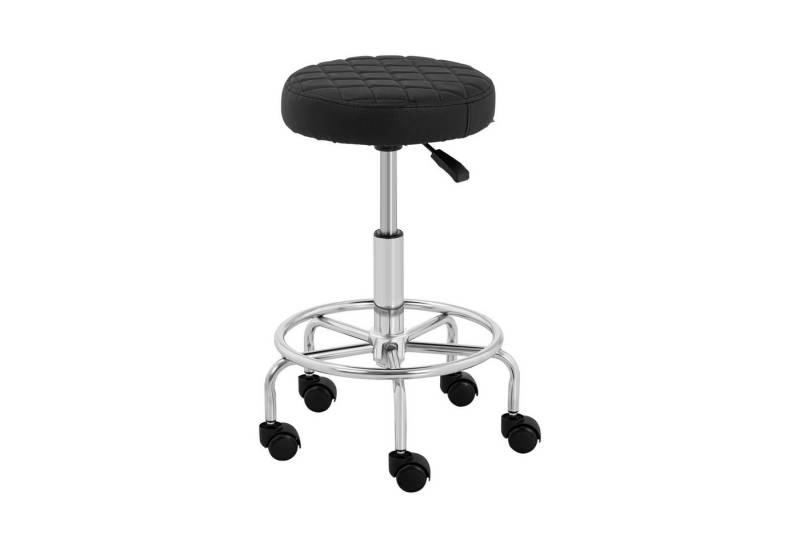 Physa Drehhocker Rollhocker Bürohocker Drehhocker Praxishocker Arbeitshocker schwarz von Physa
