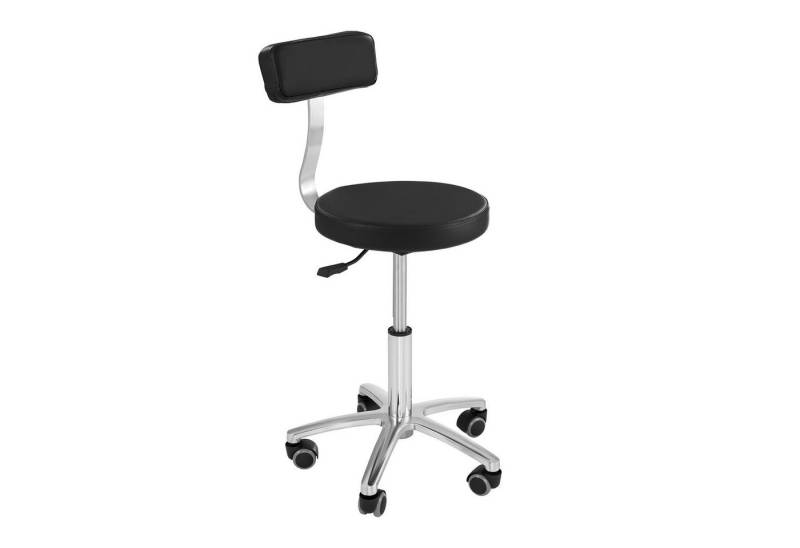 Physa Drehstuhl Arbeitsstuhl mit Rückenlehne verstellbar 44,5 - 58 cm 150 kg schwarz von Physa