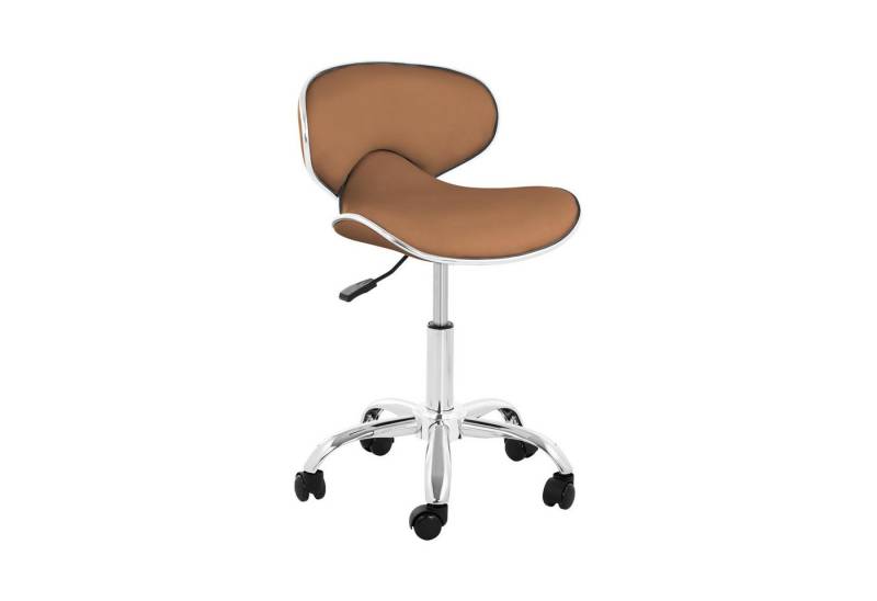 Physa Drehstuhl Rollhocker Bürohocker Drehhocker Praxishocker Arbeitshocker Cappuccino von Physa