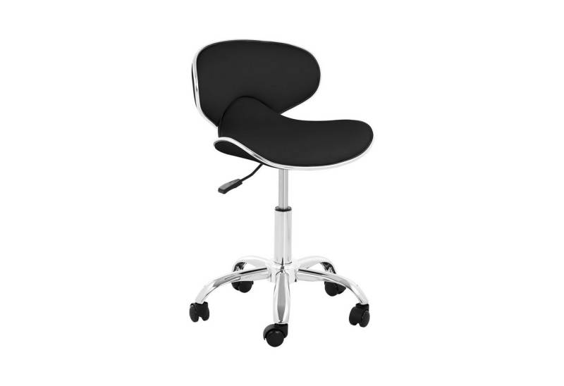 Physa Drehstuhl Rollhocker Bürohocker Drehhocker Praxishocker Arbeitshocker Schwarz von Physa