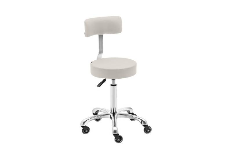 Physa Drehstuhl Rollhocker höhenverstellbar WELLS BEIGE Friseurhocker Kosmetikhocker von Physa