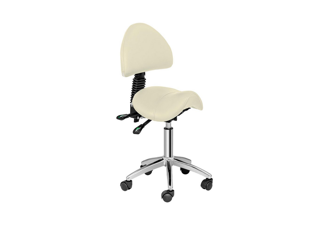 Physa Drehstuhl Sattelstuhl Rollstuhl mit Rückenlehne 550-690 mm 150 kg beige Physa Drehstuhl Sattelstuhl Rollstuhl mit Rückenlehne 550-690 mm 150 kg beige von Physa