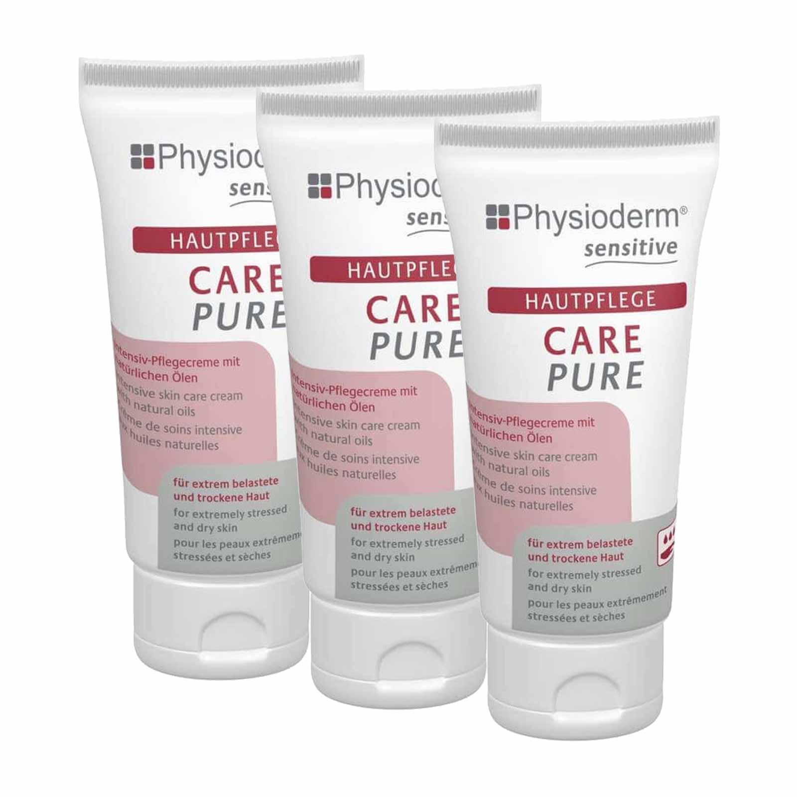 PHYSIODERM Hautpflegecreme CARE PURE 50ml, Pflegecreme Handpflege Gesichtspflege Menge:3 von Physioderm