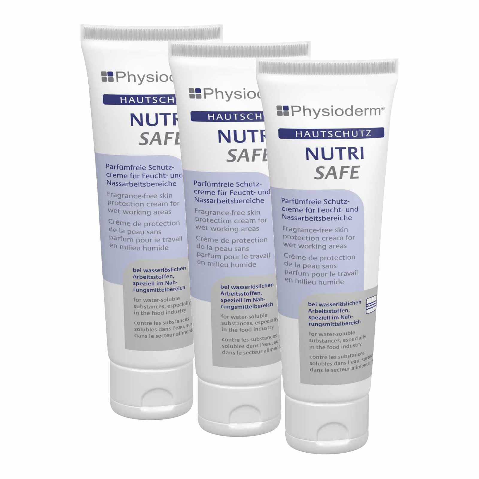 PHYSIODERM Hautschutzcreme Nutri Safe 0.1L Hautcreme Gesichtscreme HACCP-konform Menge:3 von Physioderm