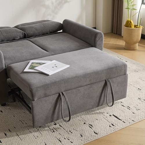 Physport Modernes 2-Sitzer Sofa/Faltbares Schlafsofa mit Ausziehfunktion/Verstellbare Rückenlehne/Inklusive großer Rückenkissen/Platzsparend für kleine Wohnzimmer Physport Modernes 2-Sitzer Sofa/Faltbares Schlafsofa mit Ausziehfunktion/Verstellbare Rückenlehne/Inklusive großer Rückenkissen/Platzsparend für kleine Wohnzimmer von Physport
