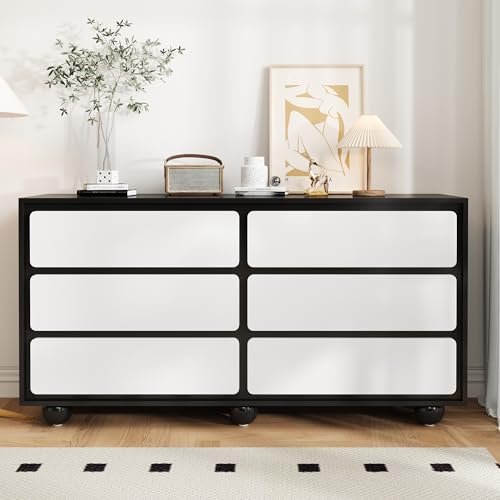 Physport Sideboard, stilvolle Kommode mit sechs Schubladen – Frisiertisch im modernen Design, praktische Funktion.140×38×74,5cm Physport Sideboard, stilvolle Kommode mit sechs Schubladen – Frisiertisch im modernen Design, praktische Funktion.140×38×74,5cm von Physport