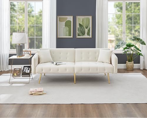 Physport Zweisitzer-Multifunktions-Sofabett mit Bettfunktion, Verstellbarer Rückenlehne + mehrstelligen Armlehnen. Modernes Faltsofabett für Wohnzimmer - Veloursbezug. Großzügiger Schlafbereich Physport Zweisitzer-Multifunktions-Sofabett mit Bettfunktion, Verstellbarer Rückenlehne + mehrstelligen Armlehnen. Modernes Faltsofabett für Wohnzimmer - Veloursbezug. Großzügiger Schlafbereich von Physport