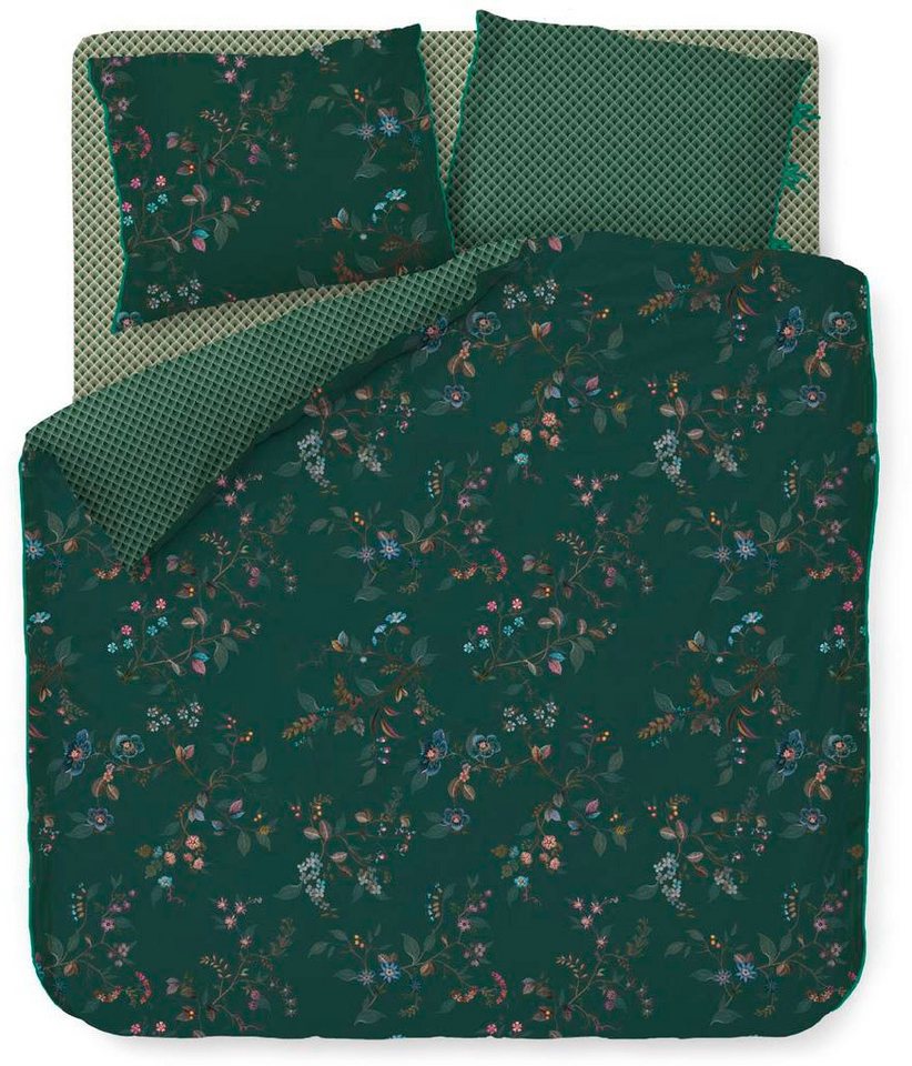 Wendebettwäsche Kawai Flower, PiP Studio, Perkal, 2 teilig, 100% Baumwolle, mit Reißverschluss, Bettwäsche mit Blumen von PiP Studio