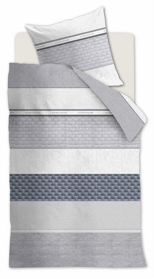 Kissenhülle Pure Resort Grey 80X80 Grau Renforcé 80 x 80 cm 1 Kissenbezug, Rivièra Maison (1 Stück) von Rivièra Maison