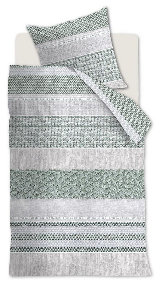 Kissenhülle Woven Nature Green 80X80 Grün Renforcé 80 x 80 cm 1 Kissenbezug, Rivièra Maison (1 Stück) von Rivièra Maison