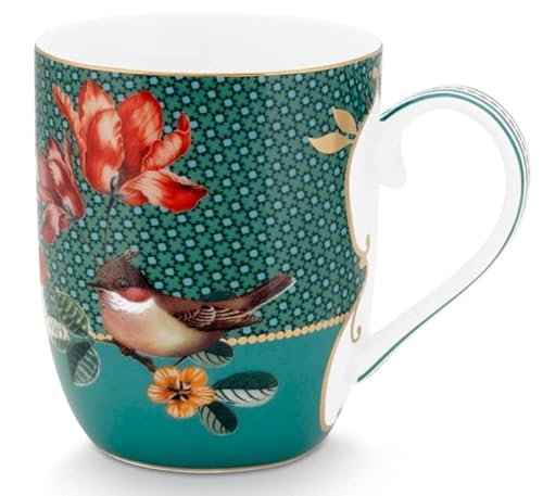 PiP Studio 51002330 Winter Wonderland Bird Green Henkelbecher 145 ml (1 Stück) von PiP Studio