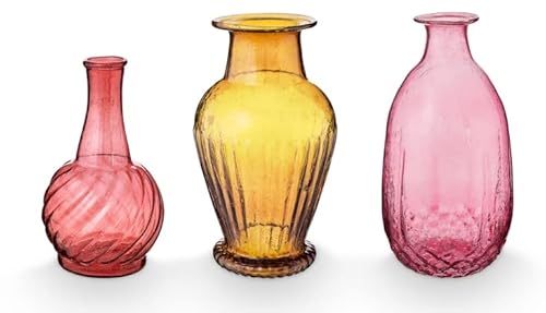 PIP STUDIO 51102052 Vase Glas M Pink Set3 von PiP Studio