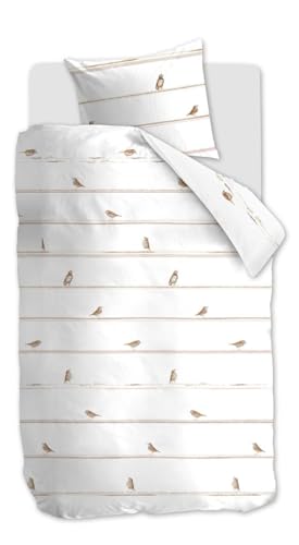 Marjolein Bastin Renforced bedding set Thrush color natural size 135x200+80x80 von Pip Studio