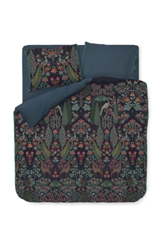 PIP Studio Perkal-Bettwäsche-Garnitur Pavoni Farbe Dark Blue Größe 200x200 von PiP Studio