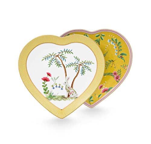 Pip Studio 2er Set Herzform-Teller La Majorelle | Gelb - D 21,5 Pip Studio 2er Set Herzform-Teller La Majorelle | Gelb - D 21,5 von Pip Studio