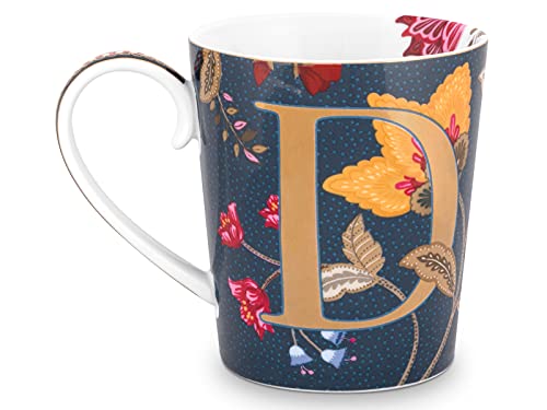 PiP Studio 51002253 Floral Fantasy Alphabet Becher blue D 0,35 l (1 Stück) von PiP Studio