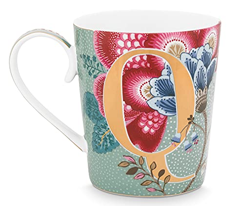 PIP STUDIO 51002266 Floral Fantasy Alphabet Becher light blue Q 0,35 l (1 Stück) von Pip Studio
