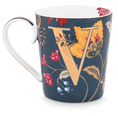 PIP STUDIO 51002271 Floral Fantasy Alphabet Becher blue V 0,35 l (1 Stück) von Pip Studio