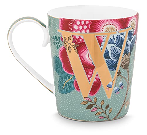 Pip Studio Floral Fantasy Alphabet Becher Light Blue W 0,35 l von Pip Studio