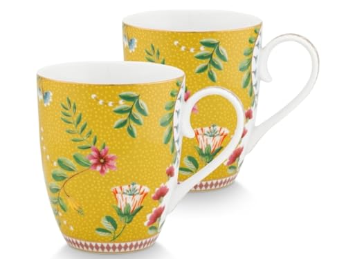 Pip Studio La Majorelle Henkelbecher gelb 0,35 l Set2 von Pip Studio
