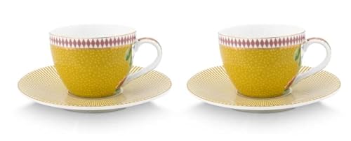 PiP Studio 51004152 La Majorelle Espressotasse m Untere gelb Set2 (1Set) von PiP Studio