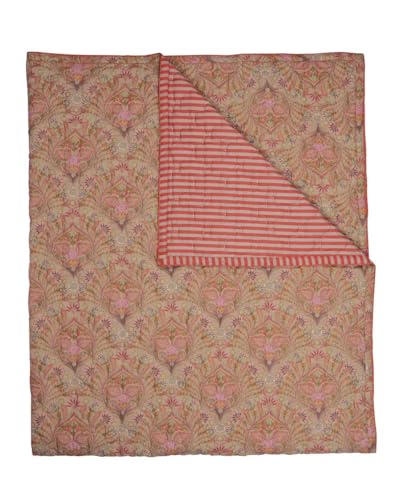 PiP Studio Alba Quilt Farbe Khaki Größe 180x260 Plaid Tagesdecke Gesteppt Wendeoptik von PiP Studio