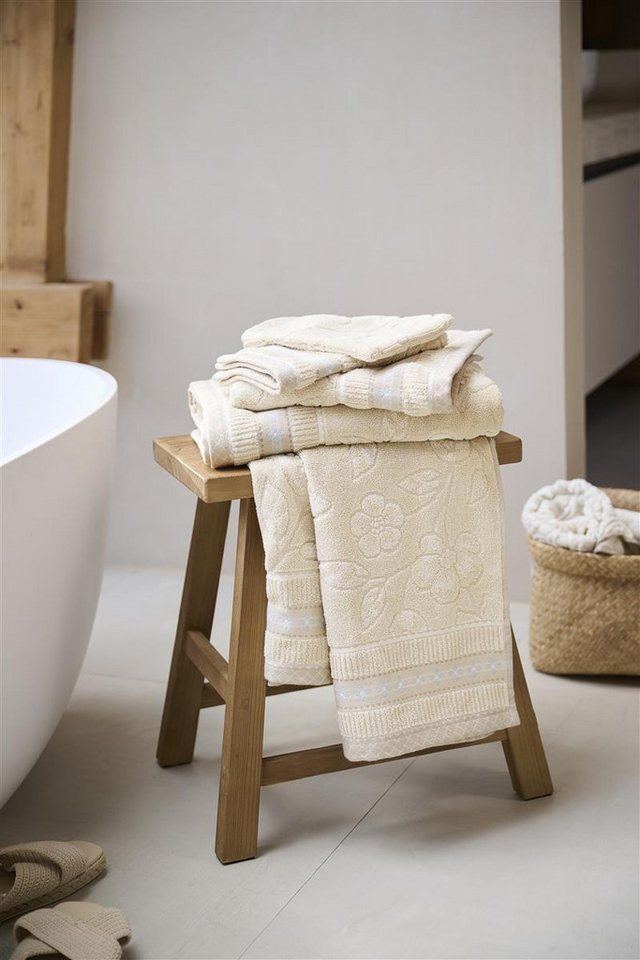 PiP Studio Duschtuch PIP Studio Duschtuch Badetuch Jasmin sand 70x140 Jacquard Frottee, Frottee (1-St) von PiP Studio