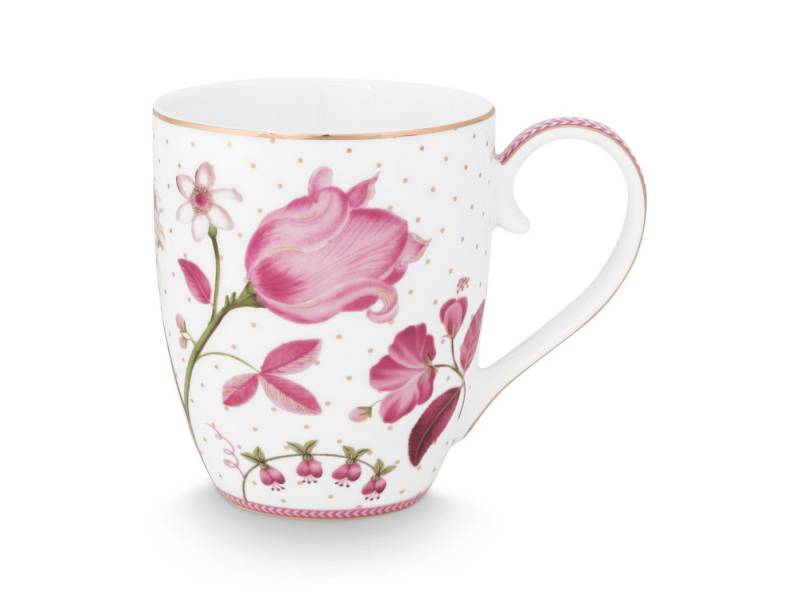 PiP Studio Becher Jolie Tulip Pink Becher XL 450ml, Porzellan PiP Studio Becher Jolie Tulip Pink Becher XL 450ml, Porzellan von PiP Studio