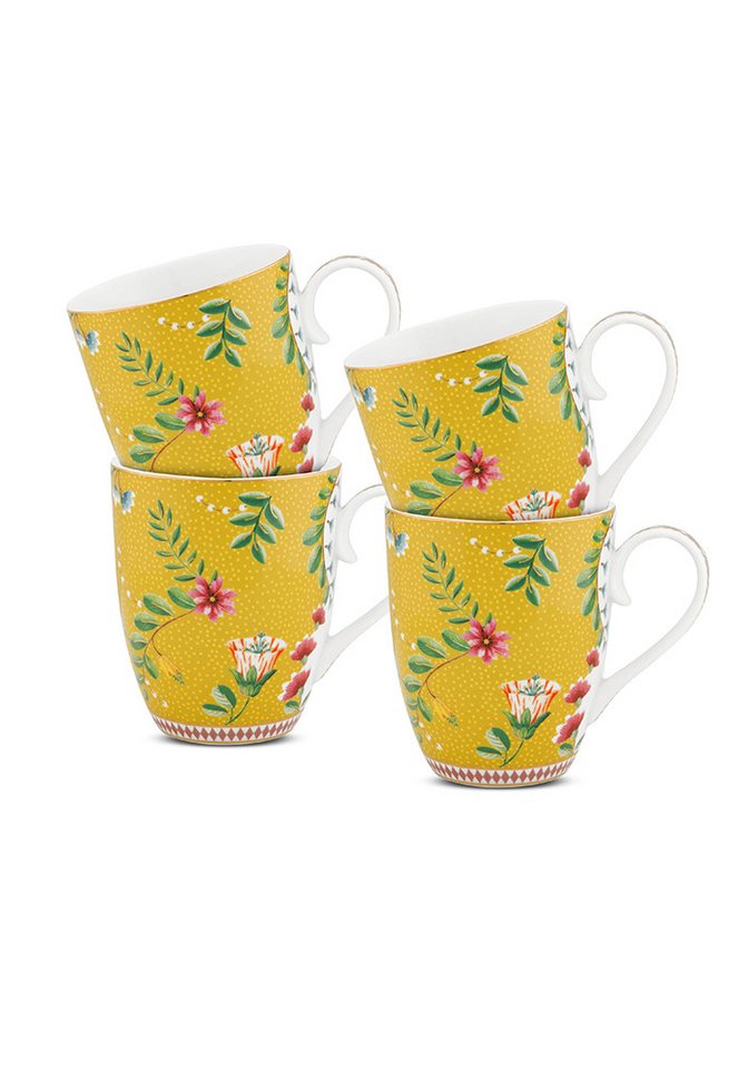PiP Studio Becher La Majorelle, Porzellan, Kaffeetassen im 4er-Set, La Majorelle, 350 ml von PiP Studio