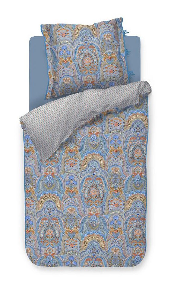 PiP Studio Bettwäsche Pip Studio Perkalbettwäsche Jabali Flower, blau, Baumwollperkal, 3 teilig von PiP Studio