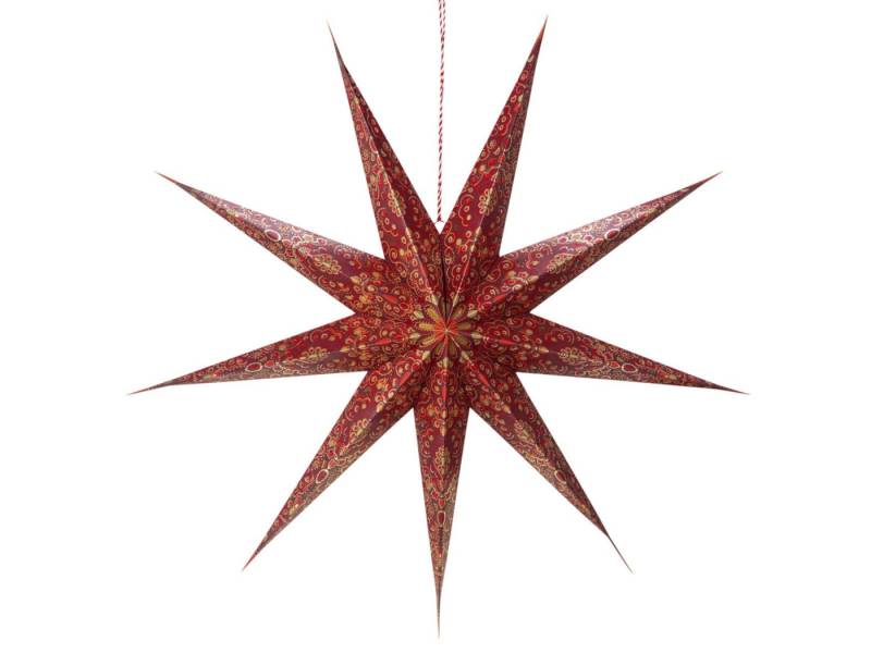 PiP Studio Dekohänger Overall Print Weihnachtsstern dunkelrot 60cm von PiP Studio