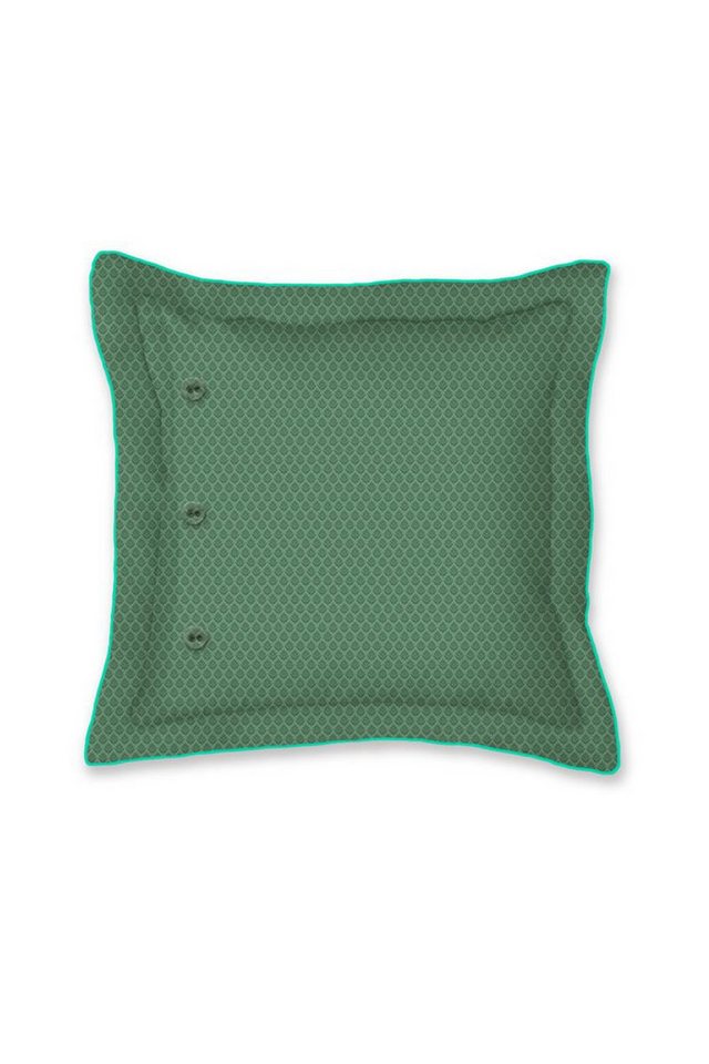 PiP Studio Dekokissen Cece Fiore Square Cushion_Green_UV_UV_45x45 1 Zierkissen 1x 45x45 cm, Dekokissen Couch kissen Sofa Kissen von PiP Studio