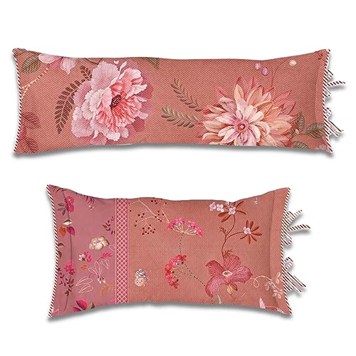 Pip Studio Dekokissen Tokyo Bouquet Pink Blumen Blüten Geblümt Rosa Bogen Wendeoptik Zierkissen, Größe:30 x 90 cm von Pip Studio