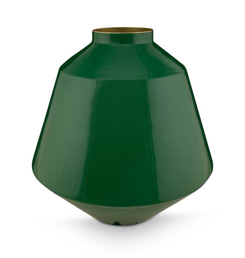 PiP Studio Dekovase Pip Studio Metall Vase Lovebirds, dunkelgrün von PiP Studio
