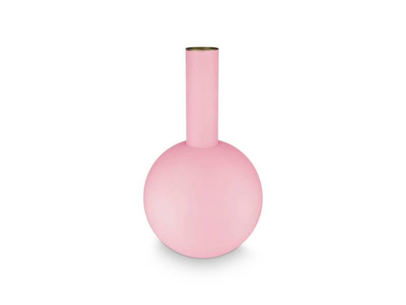 PiP Studio Dekovase Vase Metal Large Matt Light Pink 24.5x42cm (Vase) von PiP Studio