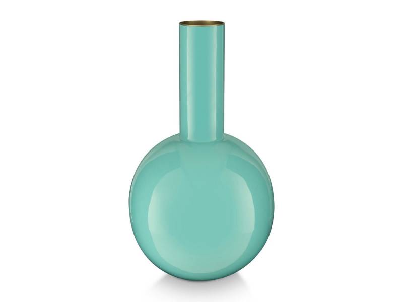 PiP Studio Dekovase Vase Metal Small Bright Blue 15x26cm (Vase) von PiP Studio