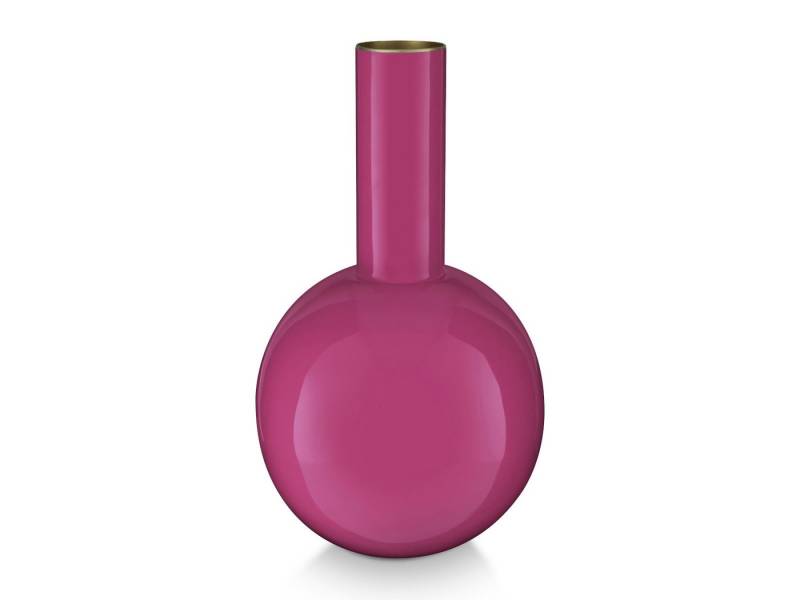PiP Studio Dekovase Vase Metal Small Bright Pink 15x26cm (Vase) von PiP Studio