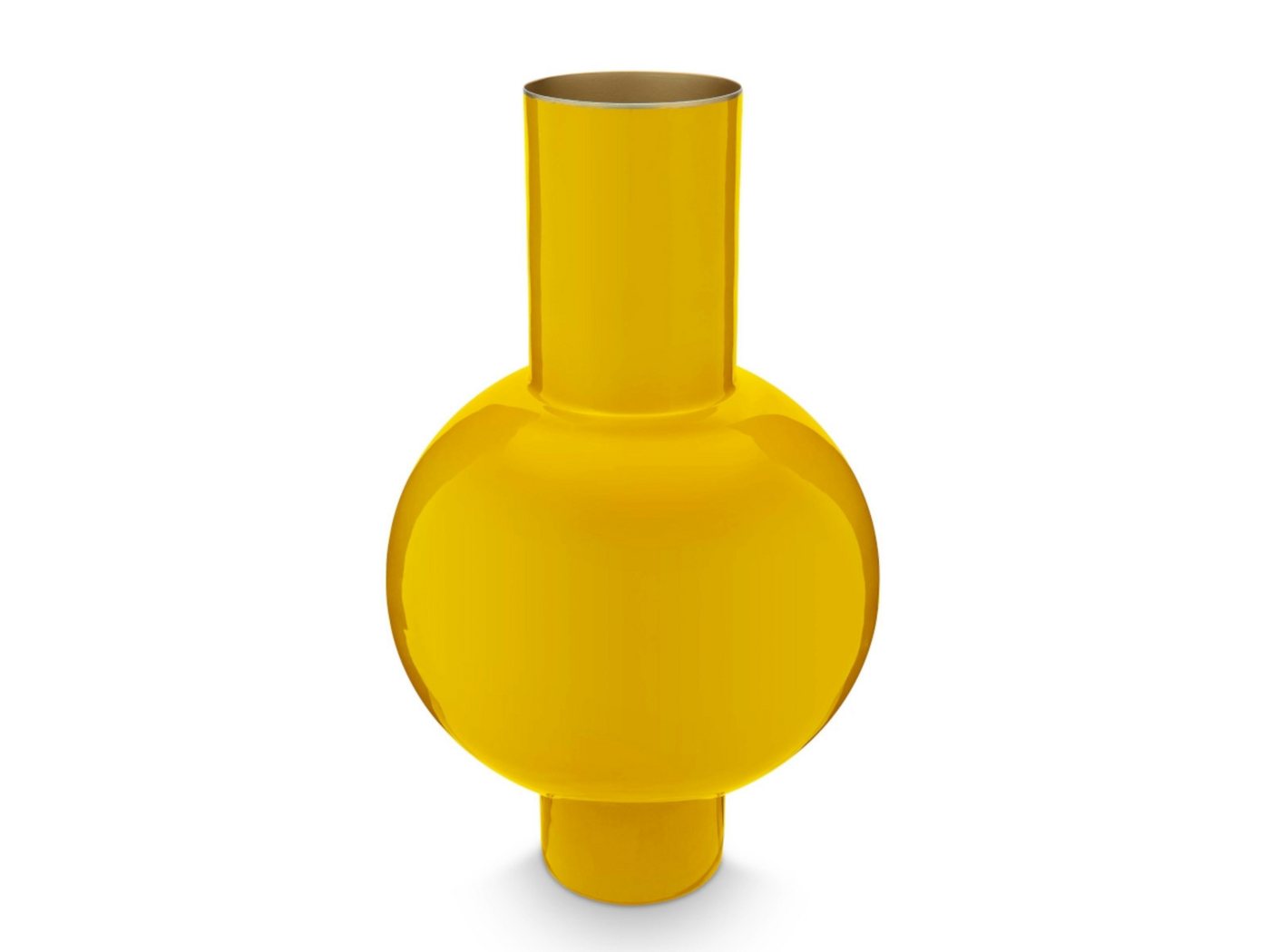 PiP Studio Dekovase Vase Metal medium ockergelb 24 x 40 cm (Vasen), Vase Metal Medium Ocher 24x40cm von PiP Studio