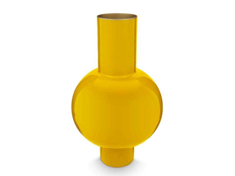PiP Studio Dekovase Vase Metal medium ockergelb 24 x 40 cm (Vasen), Vase Metal Medium Ocher 24x40cm von PiP Studio