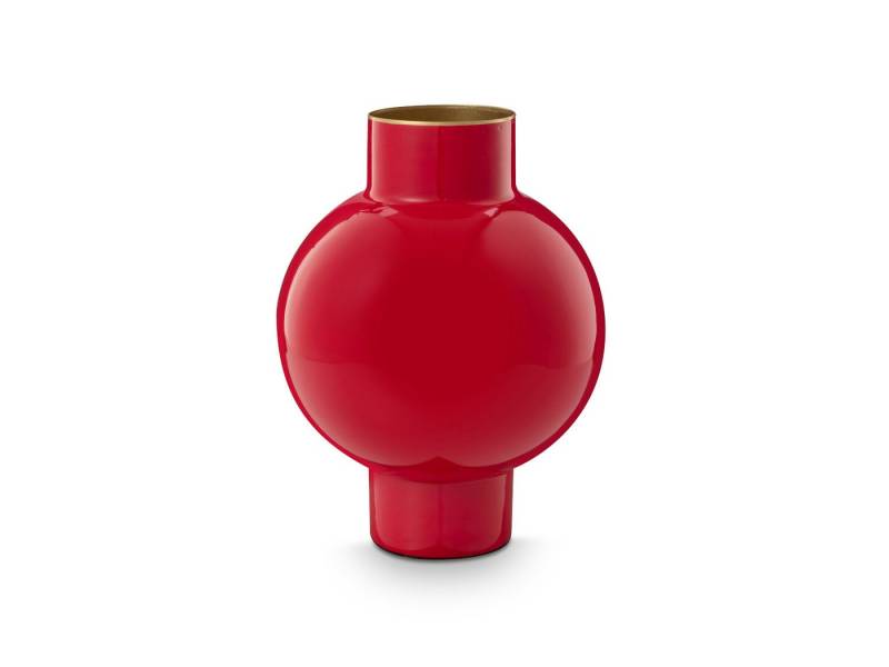 PiP Studio Dekovase Vase Metall klein rot 18x24cm (Vasen) von PiP Studio