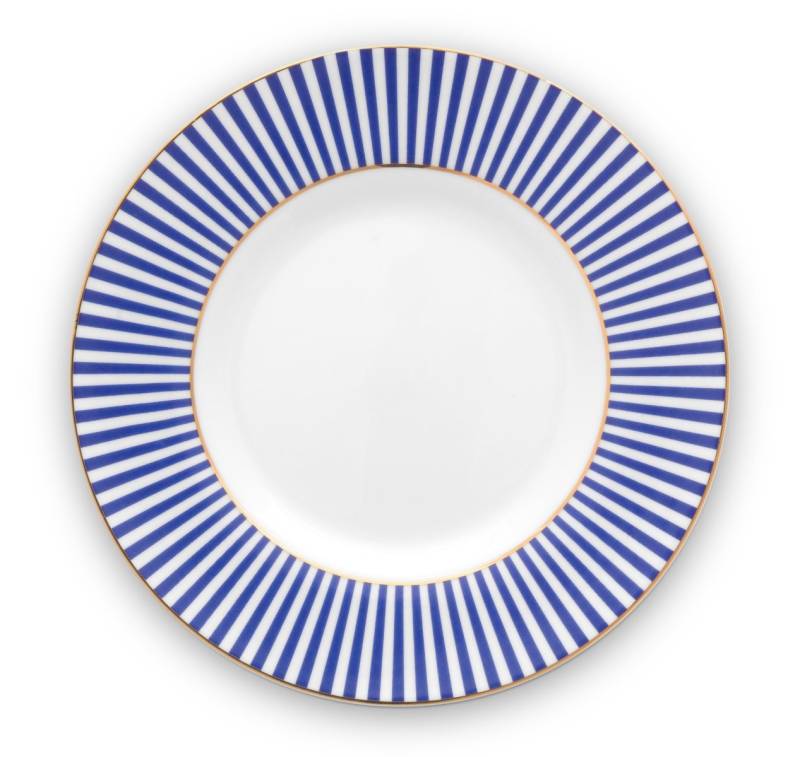 PiP Studio Frühstücksteller Royal Stripes Teller 17 cm, Plate Royal Stripes Blue 17cm von PiP Studio