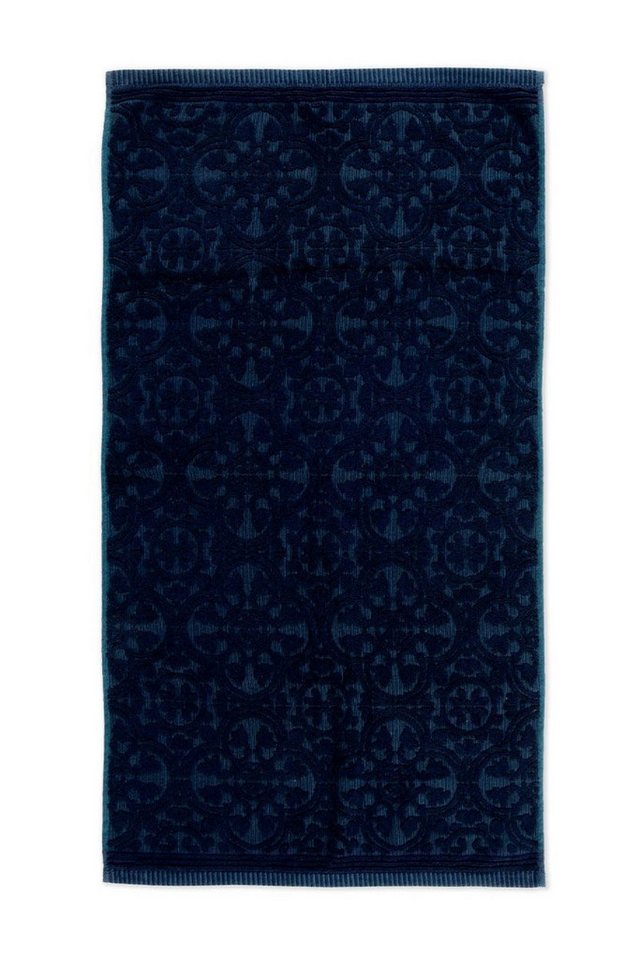PiP Studio Duschtuch PIP Studio Duschtuch Tile de Pip Dark Blue 70x140 cm Jacquard Frottee, Frottee (1-St), für Sommer und Winter von PiP Studio